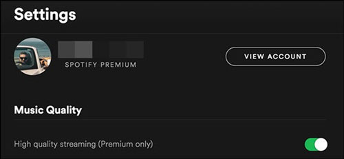 spotify bitrate quality setting on desktop