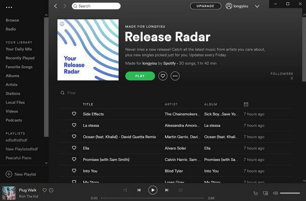 spotify release radar