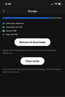 remove all downloads on spotify