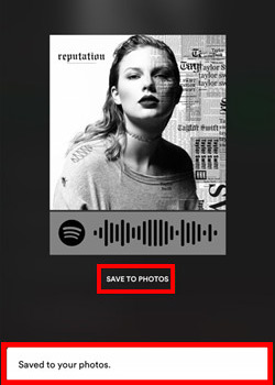 save spotify song album cover on mobile