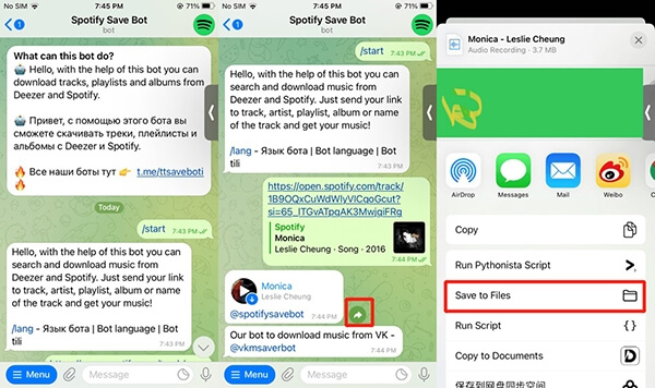 convert spotify to mp3 iphone by telegram bot