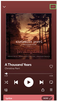 more options on spotify playing now screen mobile