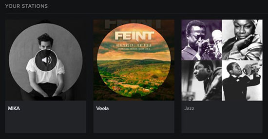 spotify radio stations