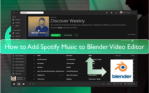 add spotify music to blender