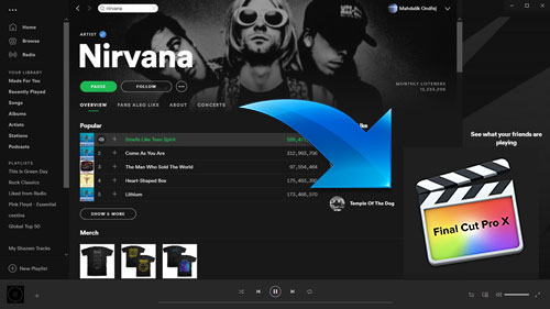 add spotify music to final cut pro