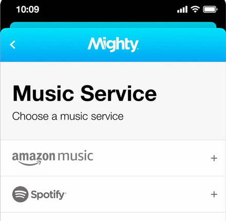 spotify music service on mighty