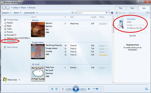 put spotify on sony walkman via windows media player