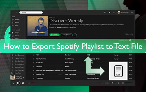 export spotify playlist to text