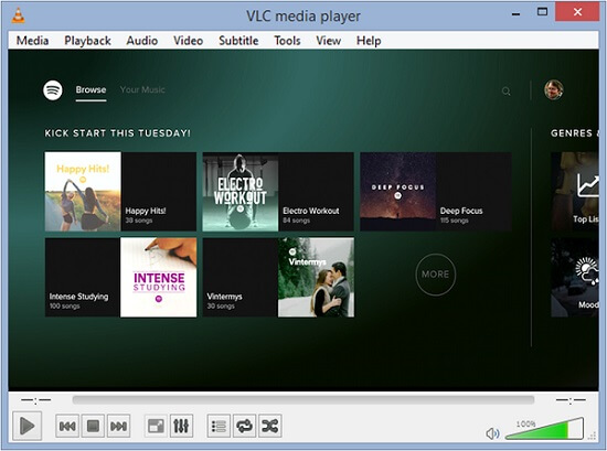 vlc spotify