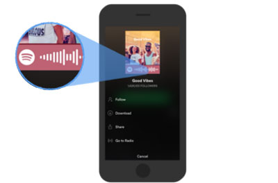 get spotify uri code on mobile phone