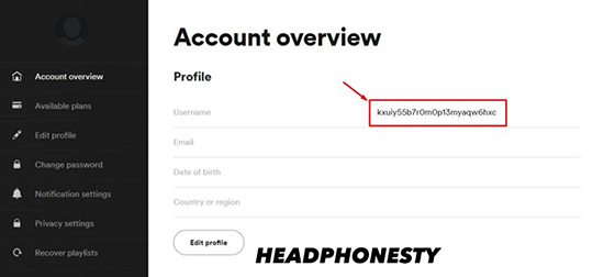 check spotify username on desktop