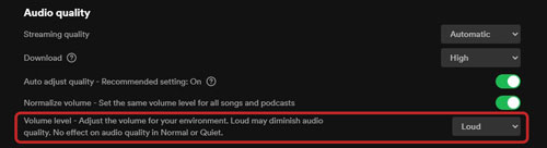 make spotify music louder pc by setting volume level