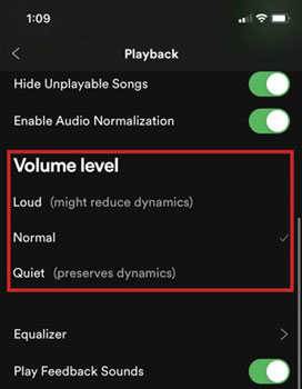 make spotify louder android iphone via volume level