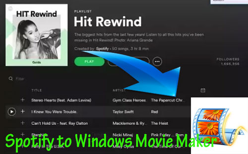 how to import spotify music to windows movie maker