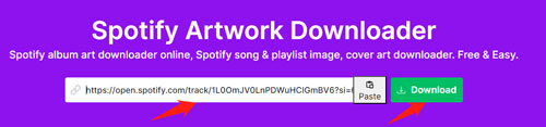 put spotify audio link into spotify artwork downloader online