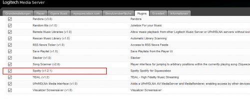 spotty plugin of lms server
