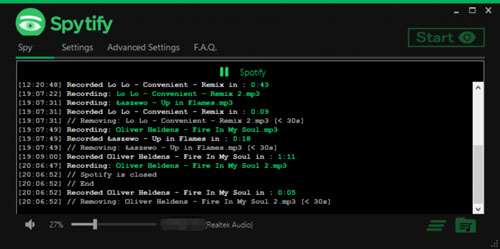 use spytify to record spotify