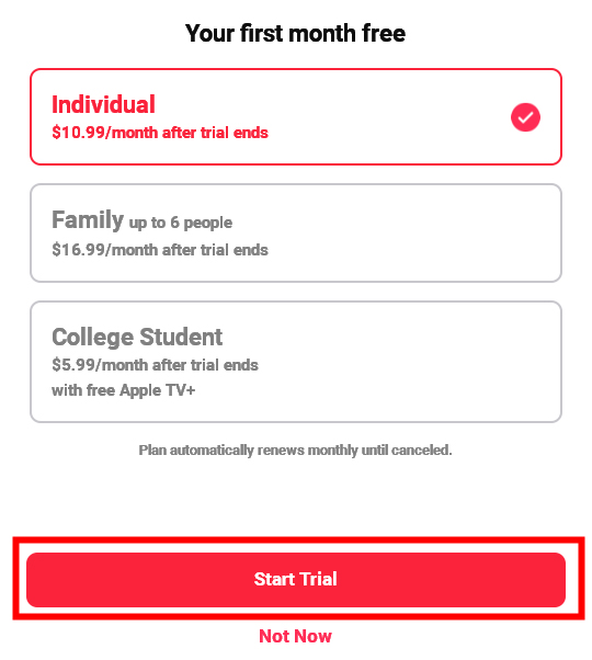 1 month free apple music itunes