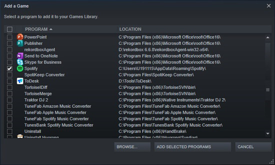 add spotify to steam deck