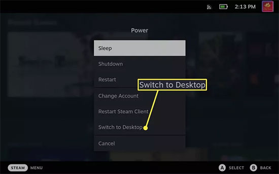 steam deck switch to desktop