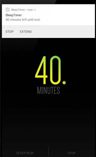 stop sleep timer for tidal