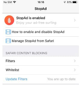 block tidal ads on mobile via stopad