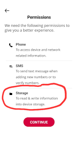storage permission on iphone