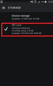 store music on sd card note 9