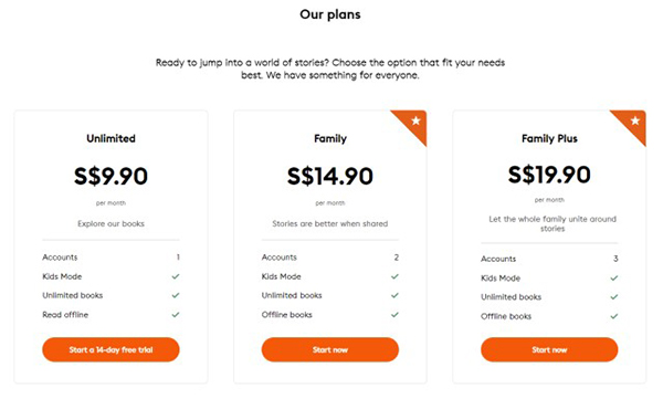 storytel subscription types