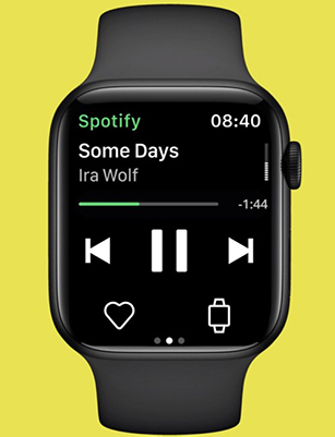 control spotify on apple watch with iphone