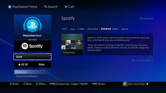 spotify ps4