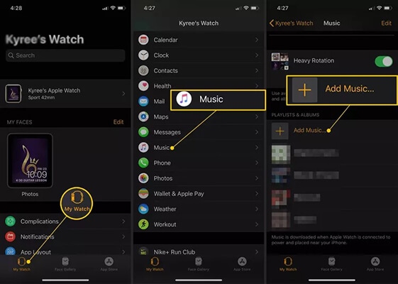 add spotify on apple watch via iphone