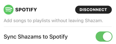 sync shazam to spotify