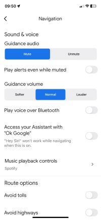 tap music playback controls on google maps