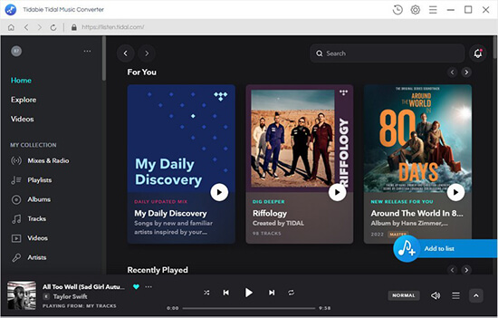 tidable tidal music converter