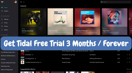 tidal free trial 3 months