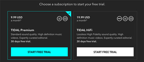 get tidal 30 days free trial on tidal website
