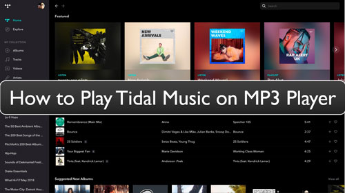 tidal music on mp3 player