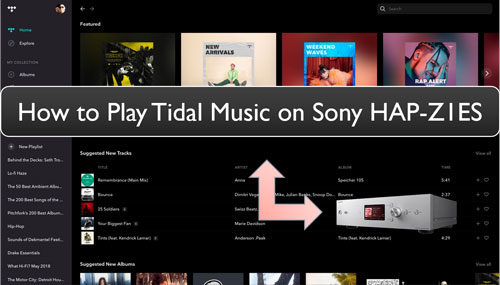 play tidal music on sony hap z1es