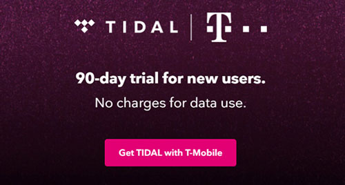 free tidal 3 months trial in t mobile