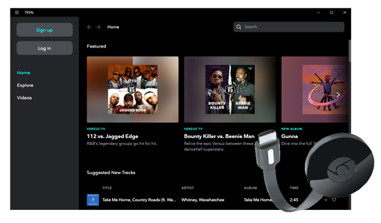 stream tidal to chromecast