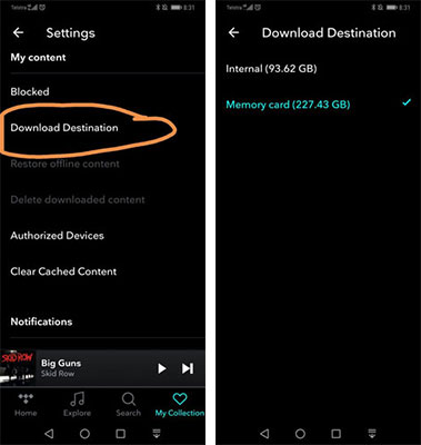 download tidal to sd card on phone