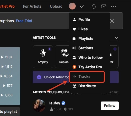 tracks soundcloud playback