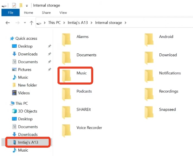 transfer music from pc to android using usb