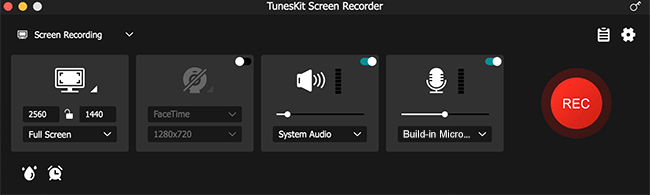 screen record apple music via tuneskit screen recorder