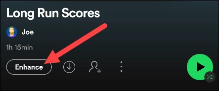turn off enhance to stop spotify from adding songs to playlist