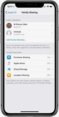 turn on apple music on family sharing to fix apple music family sharing not working