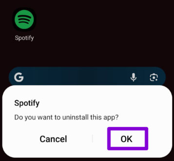 uninstall spotify on android