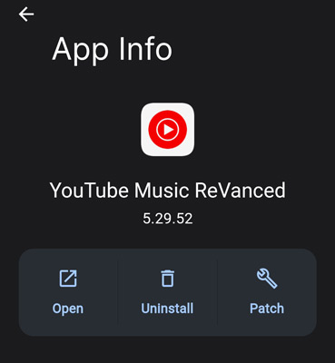 uninstall to fix youtube music not working on android