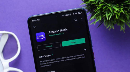 download or update amazon music app and waze app on mobile